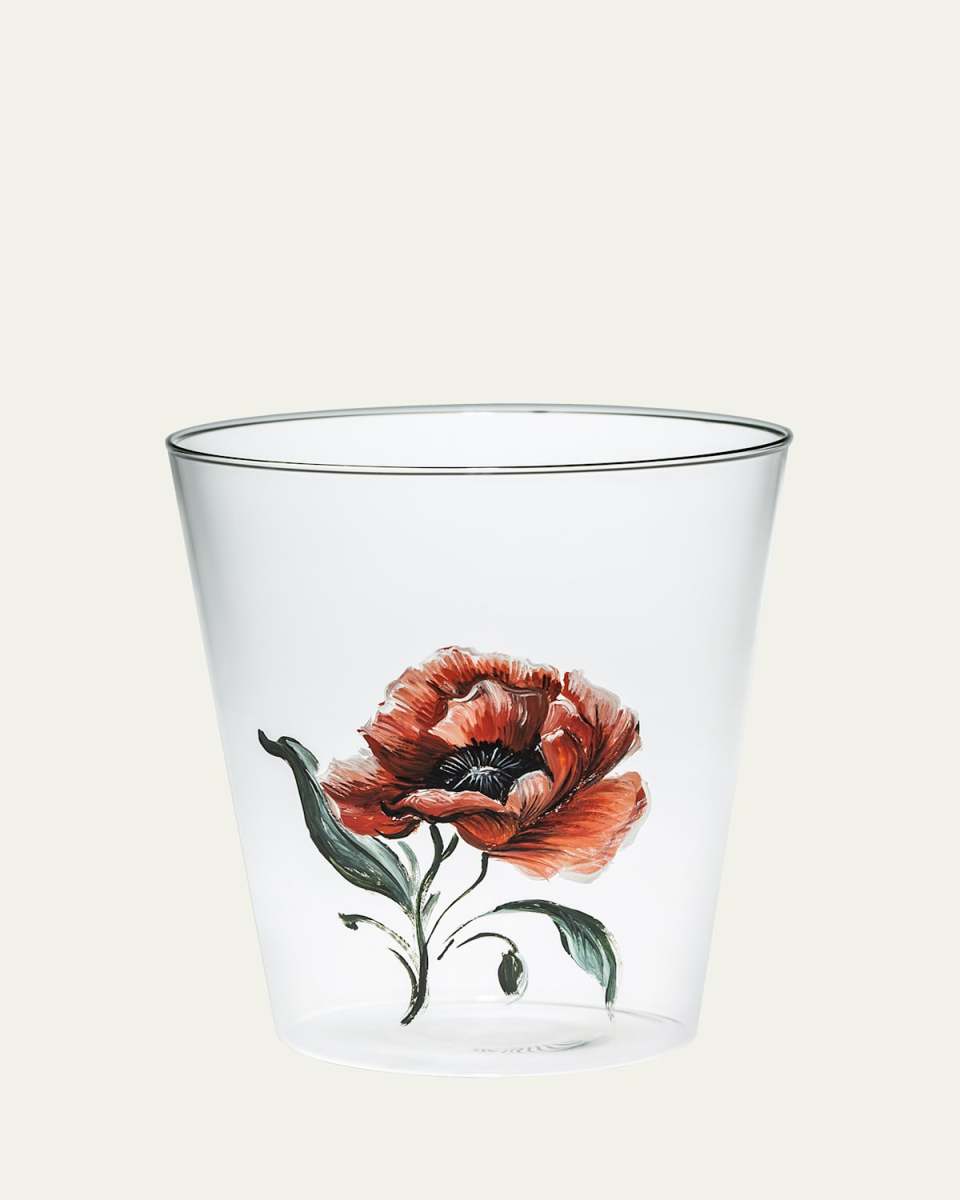 Poppy Drinking Glass, 12 oz.